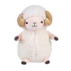 Oveja de peluche personalizada, juguete suave de oveja de moda, blanco, venta al por mayor