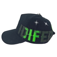 Gorra de Béisbol Termosensible que Cambia de Color con Apliques de Diamantes de Imitación y Estampado de Calavera de Grim Reaper, Gorra Hip Hop de 5 Paneles