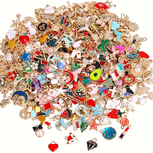 30 pz/lotto Ciondoli Smaltati Misti All'ingrosso, Pendenti Assortiti in Lega di Zinco per Creazione Gioielli Fai da Te, Collane e <span class=keywords><strong>Bracciali</strong></span> - Product Image 1