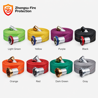 Tuyau d'incendie professionnel coloré rouge, jaune, vert, bleu, noir, violet, 2,5 pouces, doublé PU, pour la lutte contre l'incendie, fabrication OEM