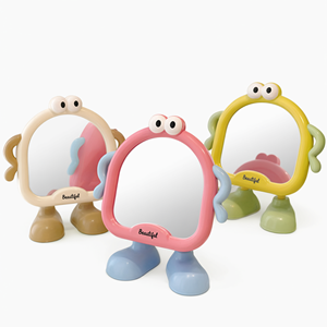 Cute Cartoon <b>Desktop</b> Makeup <b>Mirror</b> HD Reflective Vanity <b>Mirror</b> <b>for</b> Bedroom Dormitory Pink - Product Image 1