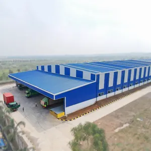 Industrial workshop steel structure building prefabricated stain proof metal frame warehouse galvanized