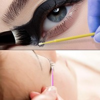 HadiyahBeauty 100 pièces/paquet écouvillon en micro-fibre en gros pour l'extension des cils Micro brosse en microfibre adaptée au nettoyage