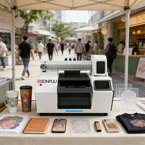 Imprimante UV à plat de bureau jet d'encre A2 A3 pour coques de téléphone, verre, métal, plaques signalétiques, avec positionnement visuel CCD - Product Image 3