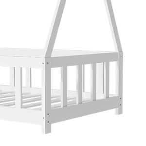 Struttura Letto Singolo a Terra <span class=keywords><strong>Montessori</strong></span> per Bambini, Letto a Tenda in Legno MDF con Design a Casetta per la Cameretta di Bambino o Bambina - Product Image 5
