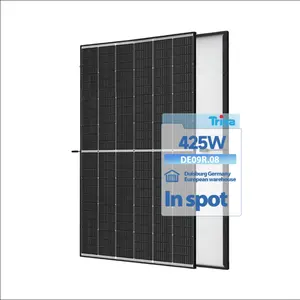 핫 세일 고효율 트리나 버텍스 S 더블 유리 블랙 프레임 415w435w PV 모듈 트리나 풀 블랙 태양 전지 패널