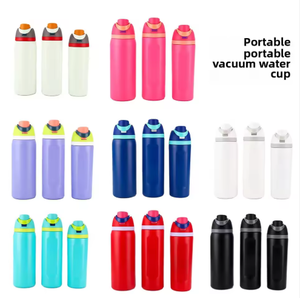 Vaso Térmico de Acero Inoxidable de Doble Pared con Aislamiento, Recubrimiento en <span class=keywords><strong>Polvo</strong></span>, Personalizado con Logotipo, 19oz 24oz 32oz, Botella de Agua Deportiva al Vacío con Pajita - Product Image 2