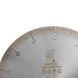 Hoja de sierra de cerámica de diamante personalizada de alta calidad de 7,5 pulgadas y 190mm Discos de diamante de corte seco o húmedo redondos prensados en caliente - Product Image 4