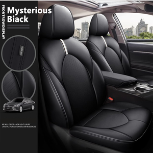 ผ้าคลุมเบาะรถยนต์แบบดั้งเดิม อุปกรณ์ตกแต่งภายในรถยนต์สุดหรู หนัง Nappa กันน้ำ 5 ที่นั่ง ป้องกันเบาะแบบสั่งทำพิเศษสำหรับ Toyota Honda - Product Image 5