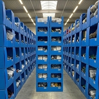 Bacs de stockage à ouverture frontale en plastique ondulé Corflute Coroplast PP, empilables, pour vêtements et tri de commandes