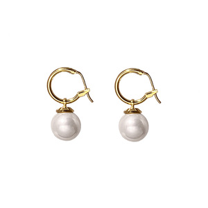 Nouvelles Boucles d'Oreilles Pendante Perle Tendance, Boucles d'Oreilles Créoles Rondes pour Femmes, Accessoires Féminins, Bijoux de Mariage Tendance - Product Image 6