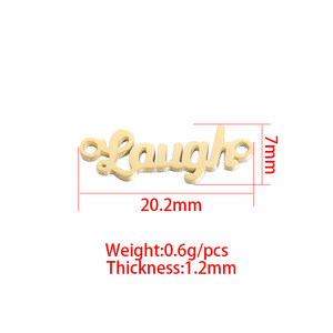 Tiếng Anh Từ Titan Thép Thư Đồ Trang Sức Mạ Dây Và Mặt Dây Chuyền Kết Nối Thép Không Gỉ Phụ Kiện - Product Image 5