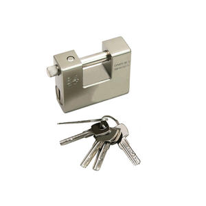 Cadenas rectangulaire en acier haute sécurité 84mm 90mm, robuste, antivol, avec clé à double levier, vente en gros - Product Image 3