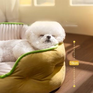 Large-space Oval Modern Fashion Striped Eco-Friendly Dog Bed Thickened and Warm Dog Bed and <b>Mat</b> for Autumn and Winter - Product Image 3