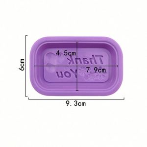 Moldes de silicona para jabón con palabras de agradecimiento, molde para hornear, decoración de pasteles, forma rectangular, molde para velas, gran venta, OEM/ODM - Product Image 2