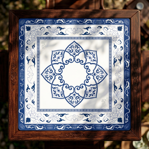 Tapis de jeu de mahjong de style chinois en SBR et diatomite, antidérapant, anti-huile, silencieux, personnalisable avec votre propre image, pour 4 joueurs, pliable - Product Image 1