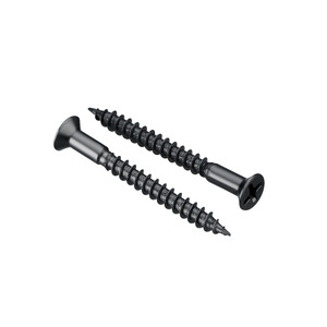 Tornillo Autorroscante para Muebles, Cabeza Phillips, Pomo Redondo, Acero al Carbono Negro, para Uso en Madera, Diseño Minimalista - Product Image 2