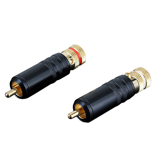 OEM Jack Plug H1180 High-end RCA Male Plug Adapter, Audio Phonon Gold Plated Solder Connector