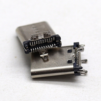 Posiciones de 180 grados 24 Pines de bloqueo de tornillo de ángulo USB 3,1 tipo C a tipo C CableU tipo recto macho a macho USB 3,1 conectores