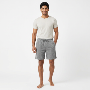 Custom logo Spandex Cotton <b>Sleeping</b> <b>Shorts</b> for <b>Men</b> Wholesale Black Elastic Waist Casual Plus Size <b>Men</b> ShortsDDP shipping - Product Image 1