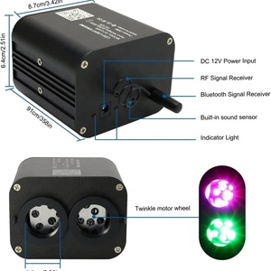 Kit de Plafonniers Étoilés à Fibre Optique LED RGBW 26W Scintillants pour Voitures, Projecteur de Ciel Étoilé Entrée 12V <span class=keywords><strong>avec</strong></span> Fibre PMMA 0,75mm - Product Image 2