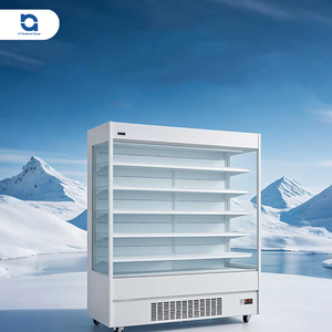 Pantalla de cortina de aire de varias cubiertas para supermercado, refrigerador de gabinete abierto, refrigerador comercial LED para frutas y verduras - Product Image 3