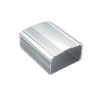 Boîtier de contrôle en aluminium extrudé 88*47mm avec dissipateur thermique à ailettes, sablé et anodisé IP54, pour alimentation électronique personnalisée