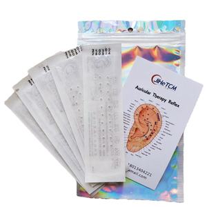 1,5mm chapado en oro y plata 100 Uds cinta médica pegatinas de punto de oreja pérdida de peso belleza cuidado de la salud presión del oído auricular semillas de oreja - Product Image 6