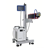 Machine de codage laser volante en ligne certifiée CE FDA, sans encre, sans solvant, marquage permanent pour plastique, verre, métal, papier, carton