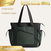 Tas Tote Nilon Kustom Terlaris Kapasitas Besar Tas Kasual Wanita Lapisan Nilon Rantai Harga Terjangkau Desainer Model Resleting