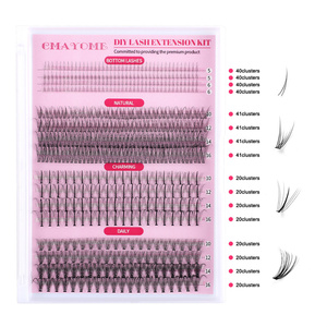 Abanico de seda esponjoso 20d 30d 40d segmentado 484 racimos CD curvado DIY pestañas postizas pestañas peludas injertadas - Product Image 6