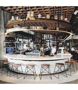 Moderna Cocina de <span class=keywords><strong>Sushi</strong></span> con Diseño de Congelador Integrado, Barra Curva de Piedra Artificial - Product Image 2