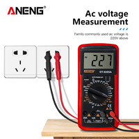 Untuk DT9205A Multimeter Digital AC/DC Penguji Transistor Tampilan 4 Digit AC 0-700V DC 0-1000V 20A Rentang Otomatis Profesional