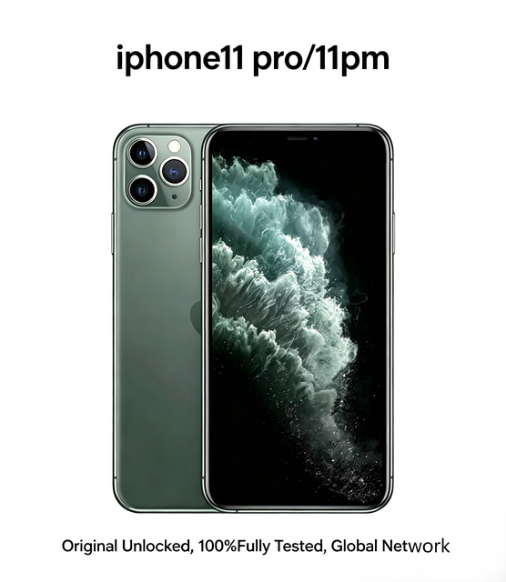 Bulk Original Used iPhone 11 Pro & 11 Pro Max, A13 Chip, Triple Camera, 4G LTE, 64/256GB, All Colors, Fast Shipping