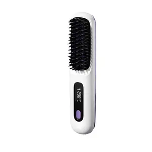 FYD Cordless Suppliers Beard Hair Straightener Comb Brush For Men Ceramic Professional Anion Beard Straightening Comb