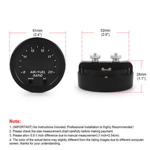 Jauge numérique de rapport air-carburant LSU4.9, capteur d'oxygène à large bande, jauge de compteur de vitesse 52 mm pour camion série X 30-0300 2-1/16 pouces - Product Image 3