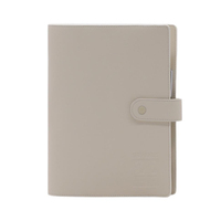 Benutzer definiertes Logo A5 Lose blatt Monatlicher Budget binder Planer Softcover Vegan Leather Journal Nachfüll bares 6-Ring-Binder-Notizbuch