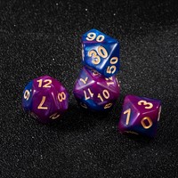 Set di Dadi Acrilici Poliedrici Swirl per D&D (D4, D6, D8, D10, D12, D20) per Giochi di Ruolo Dungeons and Dragons e Feste - Vendita all'Ingrosso