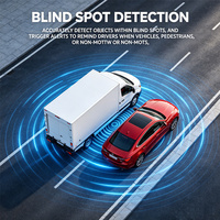 Caméra de recul BSD avec alerte IA, double enregistrement, enregistrement en boucle, vision nocturne et système de surveillance arrière pour camions