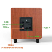 Haut-parleur de subwoofer actif à la mode 10 pouces 300w couleur bois