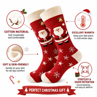 Chaussettes amusantes et joyeuses, chaussettes de fête originales, chaussettes jacquard respirantes en coton pour l'hiver, chaussettes de Noël
