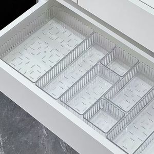 Organisateur de tiroir rectangulaire en plastique, boîte de rangement multifonction pour bureau, support de papeterie intégré - Product Image 4