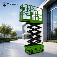 Plateforme élévatrice à ciseaux entièrement électrique Torsen FSJY3 YZ Mini avec direction assistée hydraulique, hauteur maximale de 4,8 m, jambes pliables