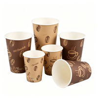 Gobelet en papier jetable, imperméable, à paroi simple, biodégradable, design personnalisé, pour expresso