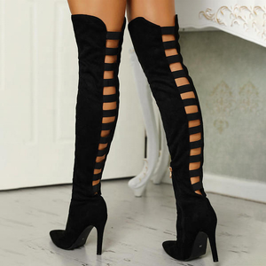 Fashion Trend Sexy Women Over <b>Knee</b> <b>High</b> Boots Thigh <b>High</b> Side Half-zip Boots for Women Big Size 43 <b>High</b> Thin Heel Long Booties - Product Image 1