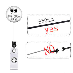 Conception de gros logo personnalisé impression par sublimation vierge résine rétractable carte d'identité clip badge porte-moulinet avec pince crocodile - Product Image 3