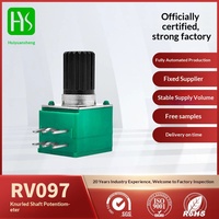 Potentiomètre rotatif à double 6 broches avec poignée en plastique de 9 mm RV0971G-YP pour amplificateurs audio de voiture