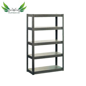 Hiện đại hai mặt kệ sách với thép-gỗ kết hợp cho nhà văn phòng hoặc trường học thư viện đồ nội thất - Product Image 3