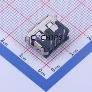 912-112A1027D10100 USB Connector Bent Lead Through Hole Connector Type-A USB 2.0 Female Right Angle Insert - Product Image 2