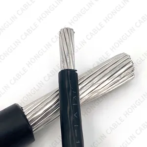 Single core all aluminum stranded conductor 25mm ABC 2 core aerial bundled electric power cable